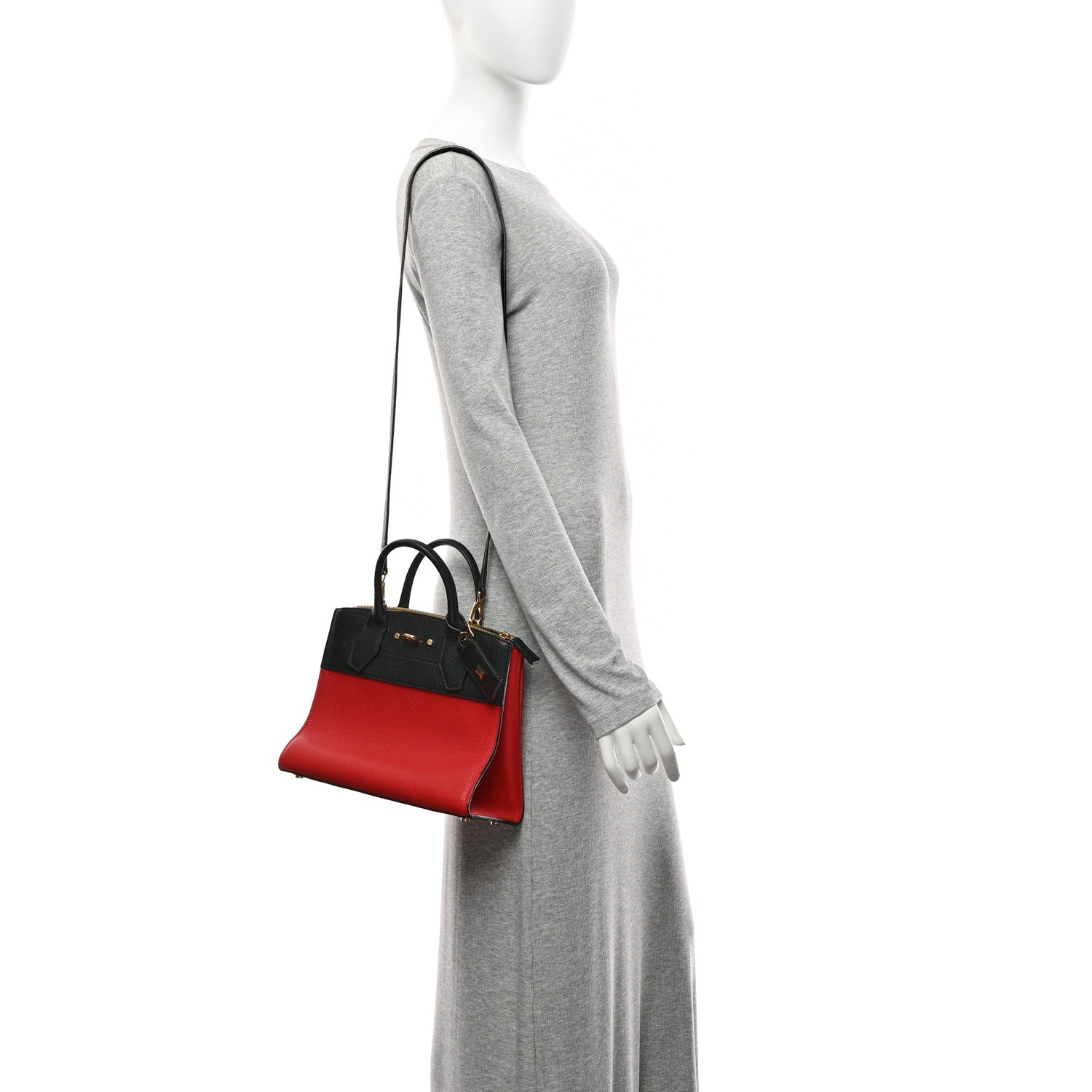 Louis Vuitton Taurillon City Steamer PM Black Rouge