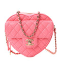 Chanel Lambskin Quilted CC In Love Heart Bag Pink