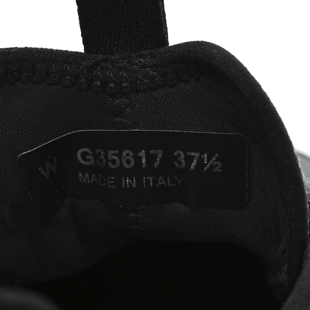 Chanel Velvet Calfskin Mixed Fibers CC Sneakers 37.5 Black