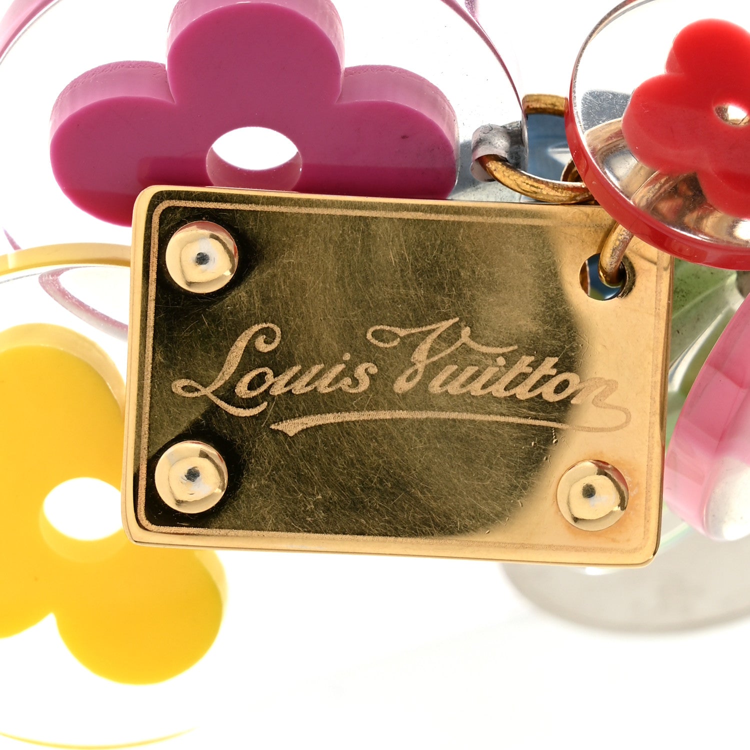 Louis Vuitton Resin Candy Fleurs Bag Charm Multicolor