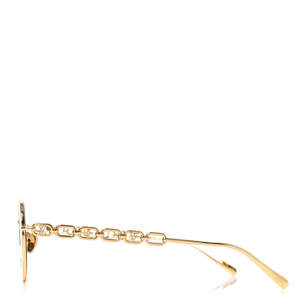 Louis Vuitton Metal My LV Chain Round Sunglasses Z2475U Gold