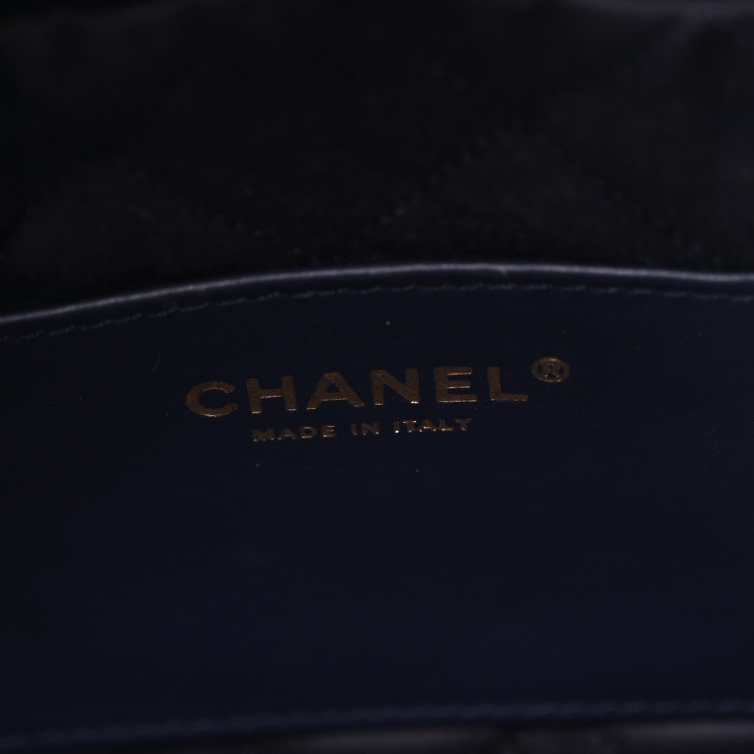 Chanel Shiny Calfskin Quilted Mini Chanel 22 Navy Blue