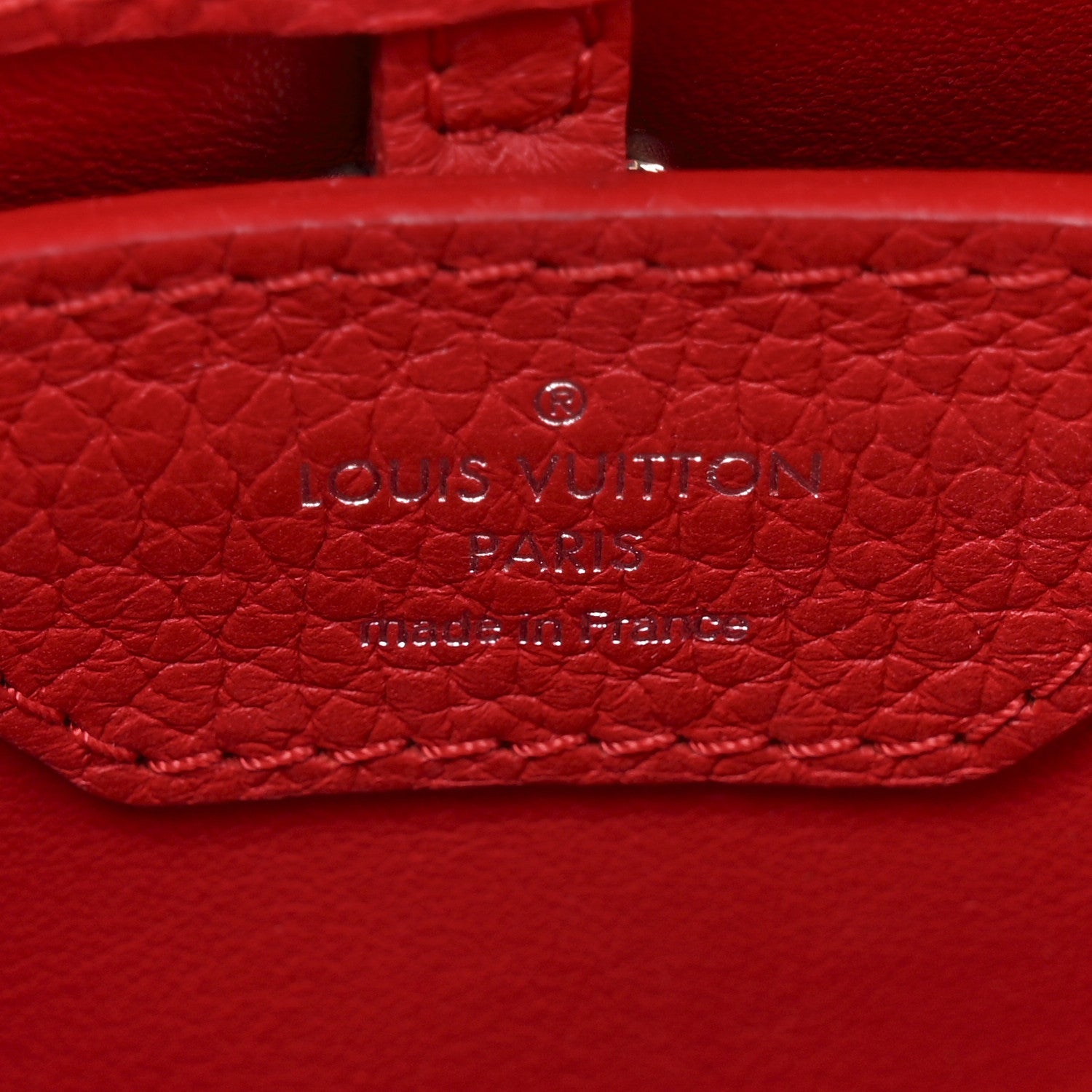 Louis Vuitton Taurillon Capucines BB Scarlet Red