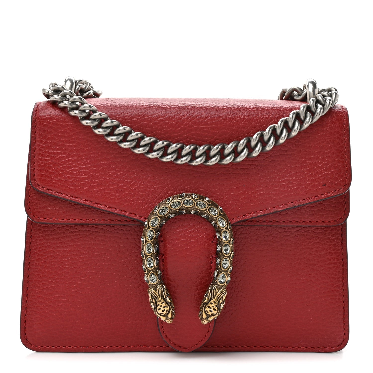 Gucci Calfskin Mini Dionysus Shoulder Bag Hibiscus Red