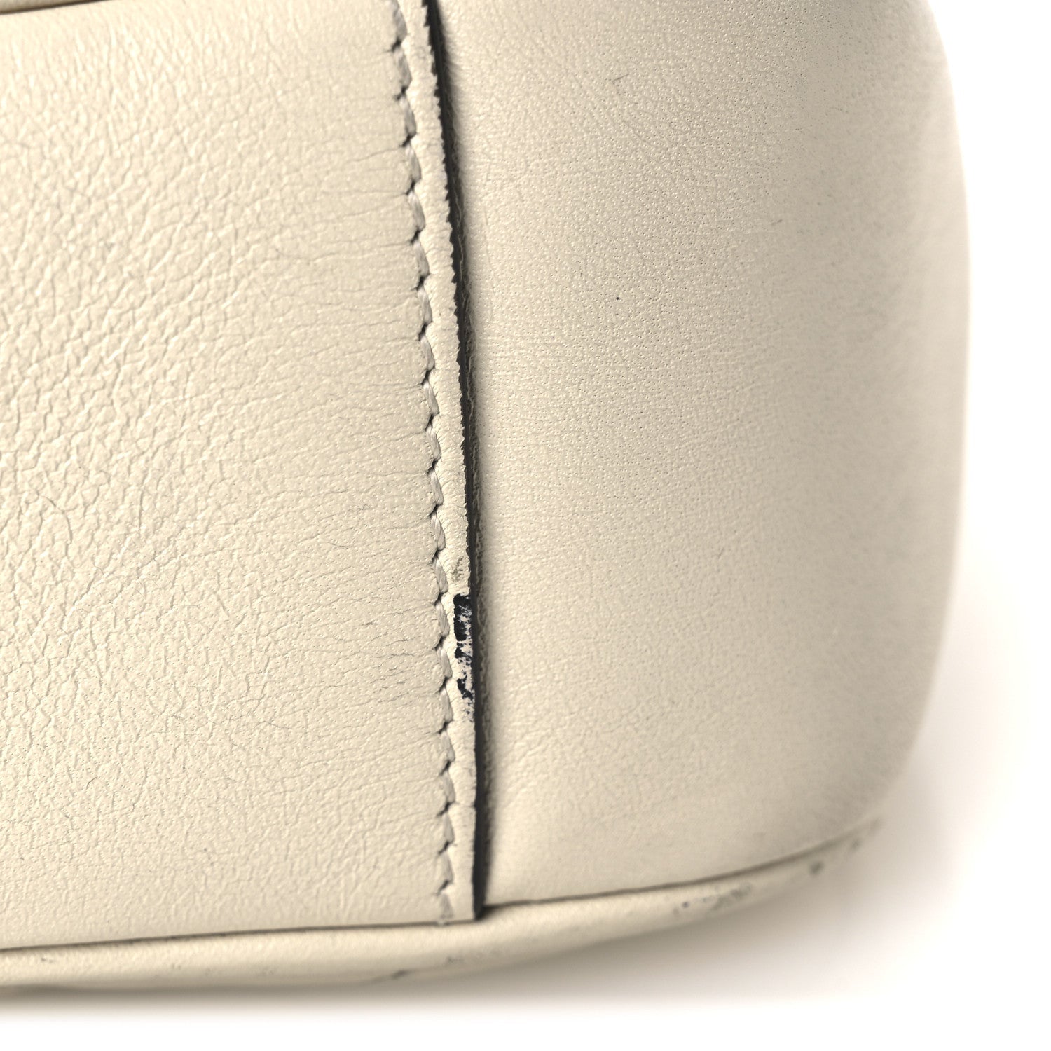 Gucci Calfskin Matelasse Mini GG Marmont Shoulder Bag White