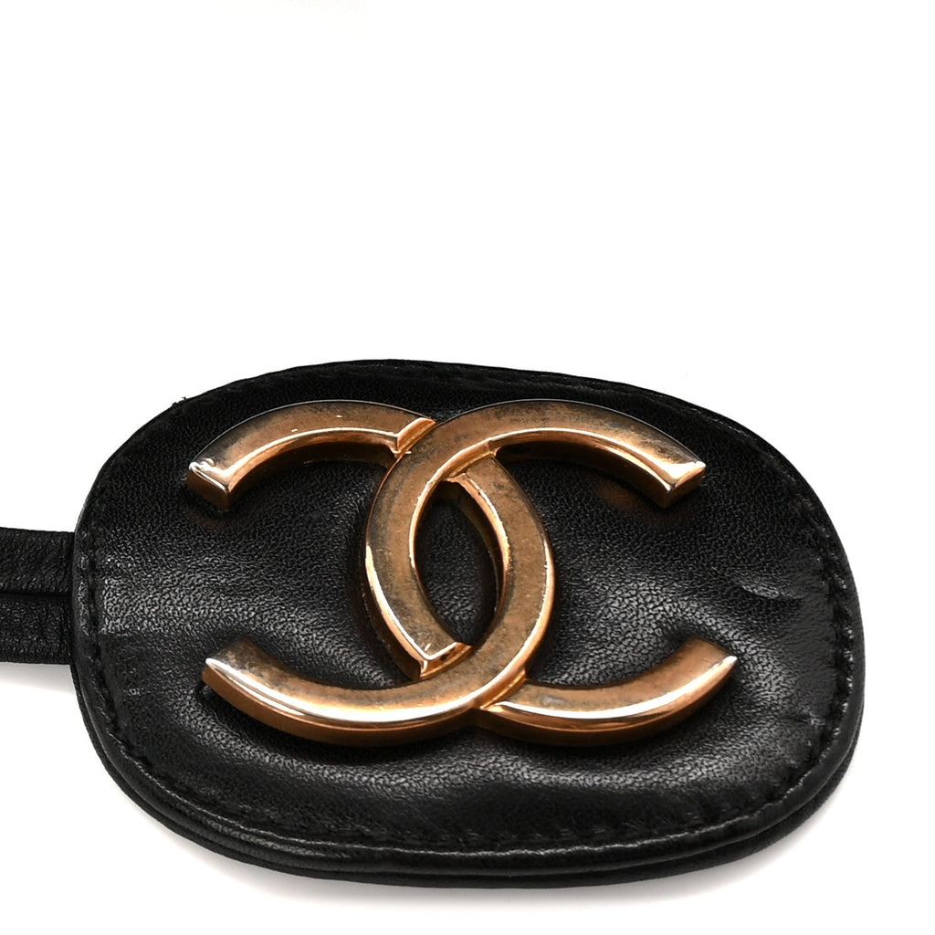 Chanel Grained Calfskin Quilted Drawstring Bucket Bag Black