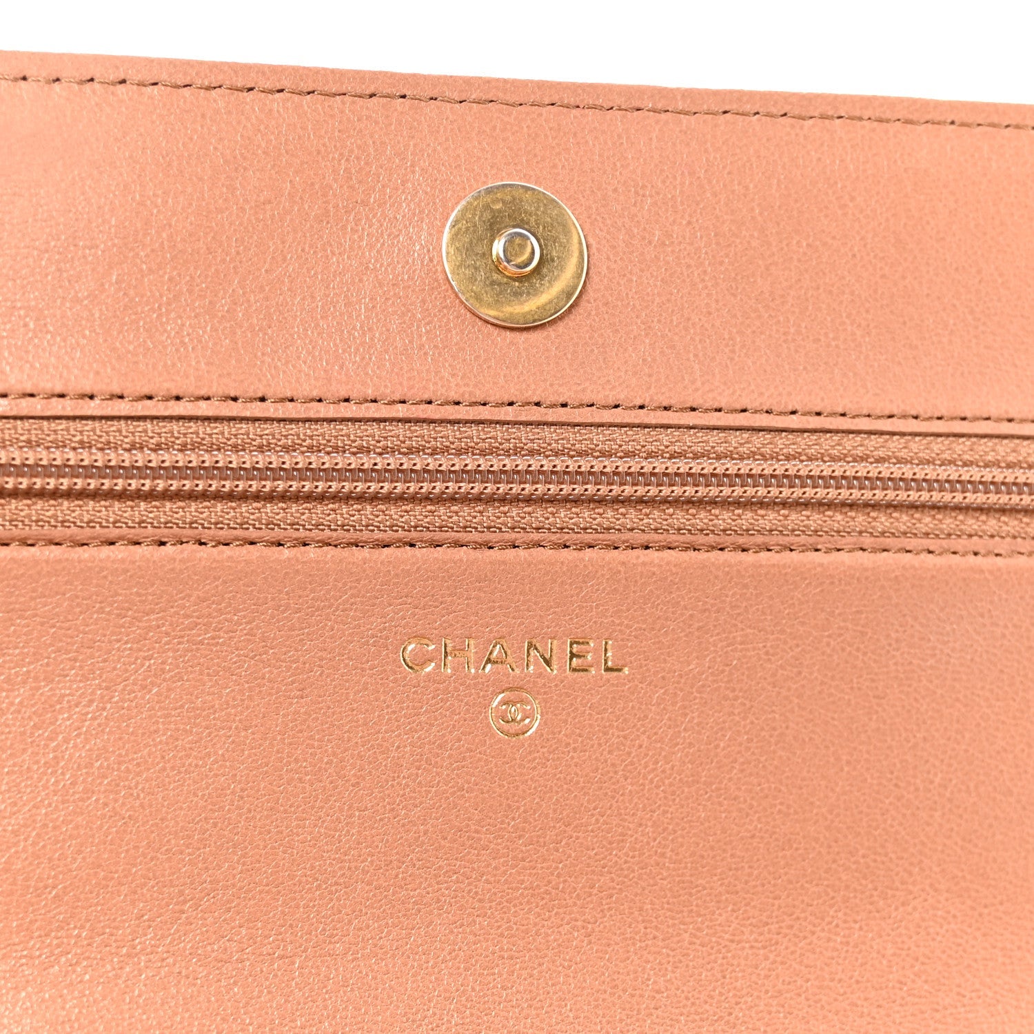 Chanel Lambskin Quilted Chanel 19 Wallet On Chain WOC Brown