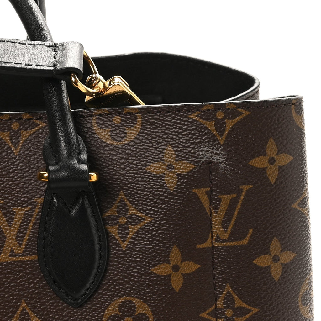 Louis Vuitton Monogram Flower Tote Black