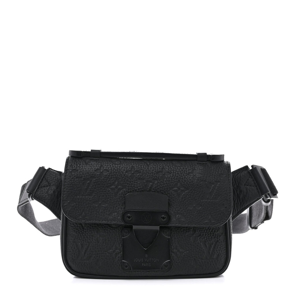 Louis Vuitton Taurillon Monogram S Lock Sling Bag Black