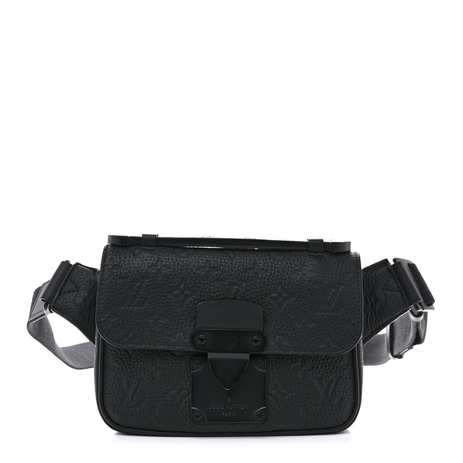 Louis Vuitton Taurillon Monogram S Lock Sling Bag Black