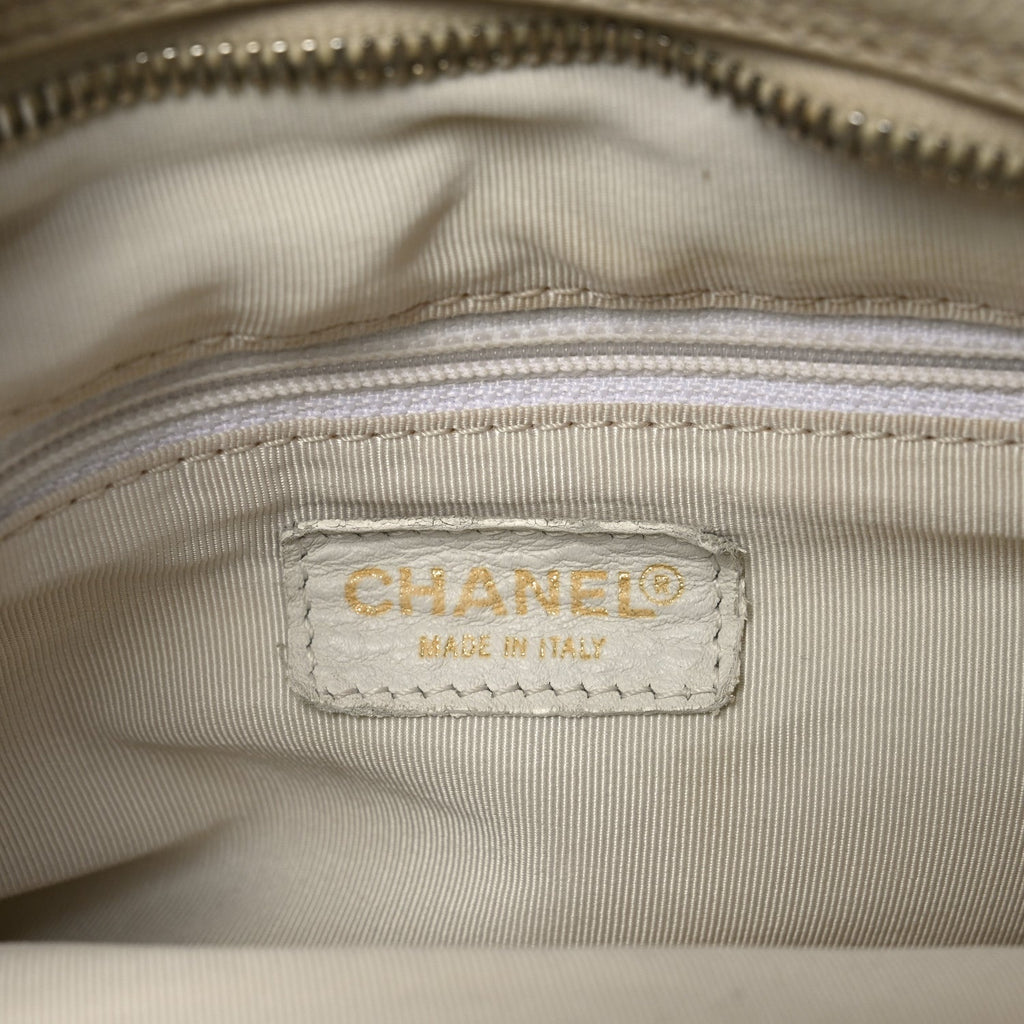 Chanel Caviar Quilted Petit Timeless Tote PTT Beige