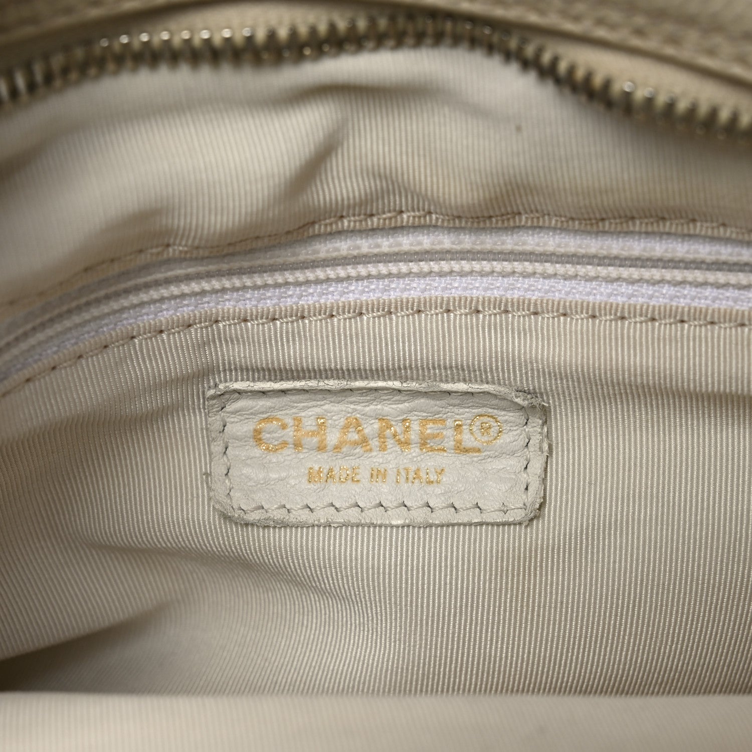 Chanel Caviar Quilted Petit Timeless Tote PTT Beige