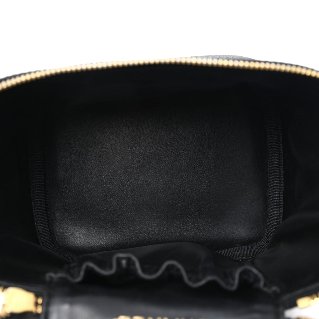 Chanel Caviar Vanity Cosmetic Case Black
