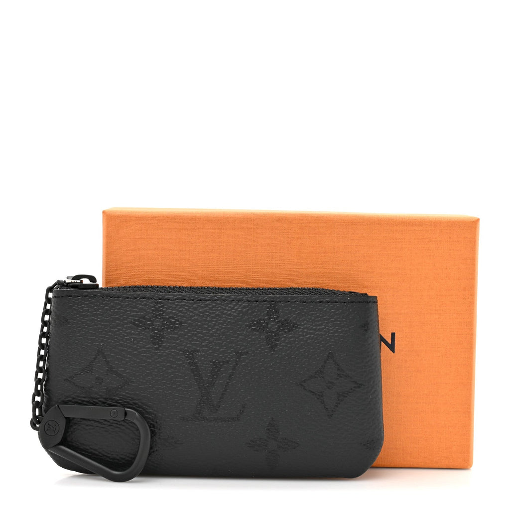Louis Vuitton Monogram Key Pouch Midnight Black