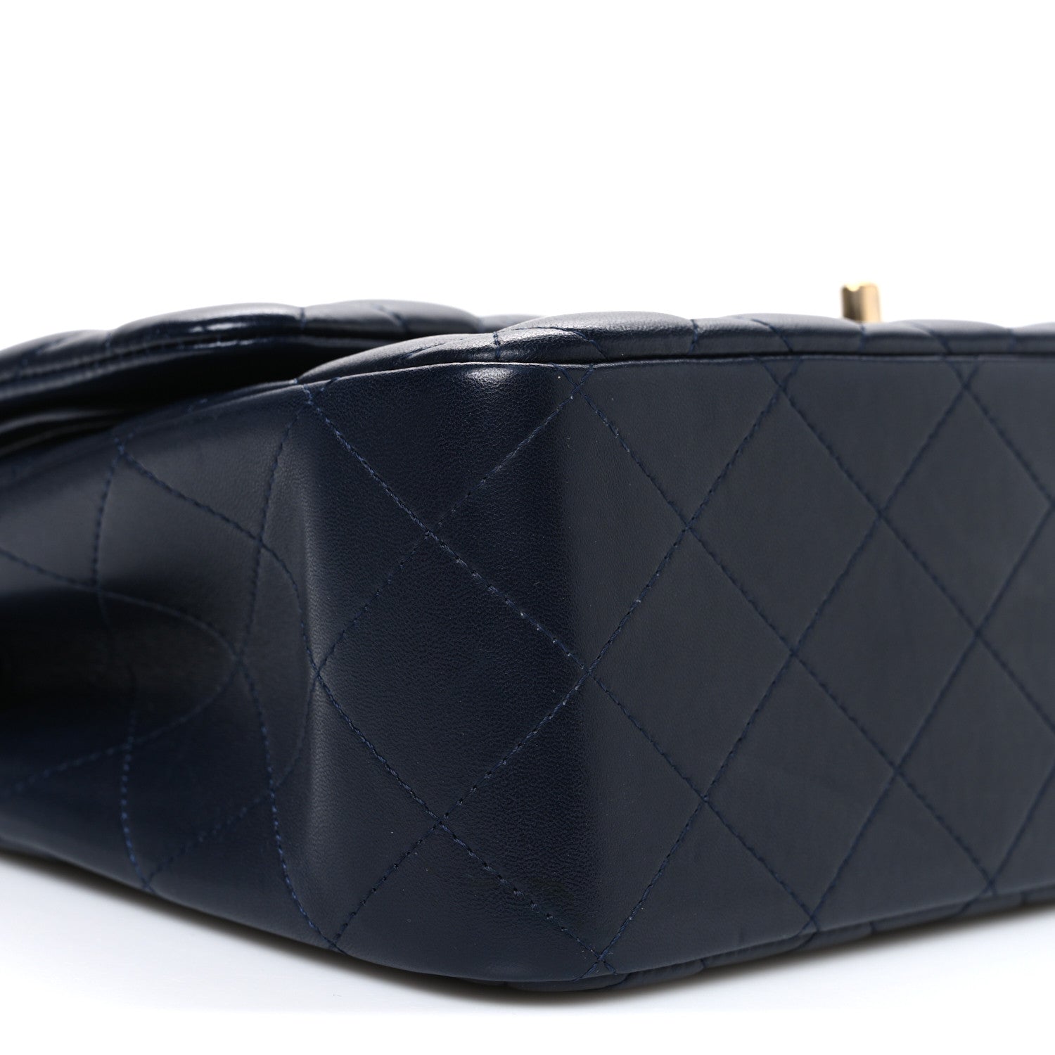 Chanel Lambskin Quilted Jumbo Double Flap Navy
