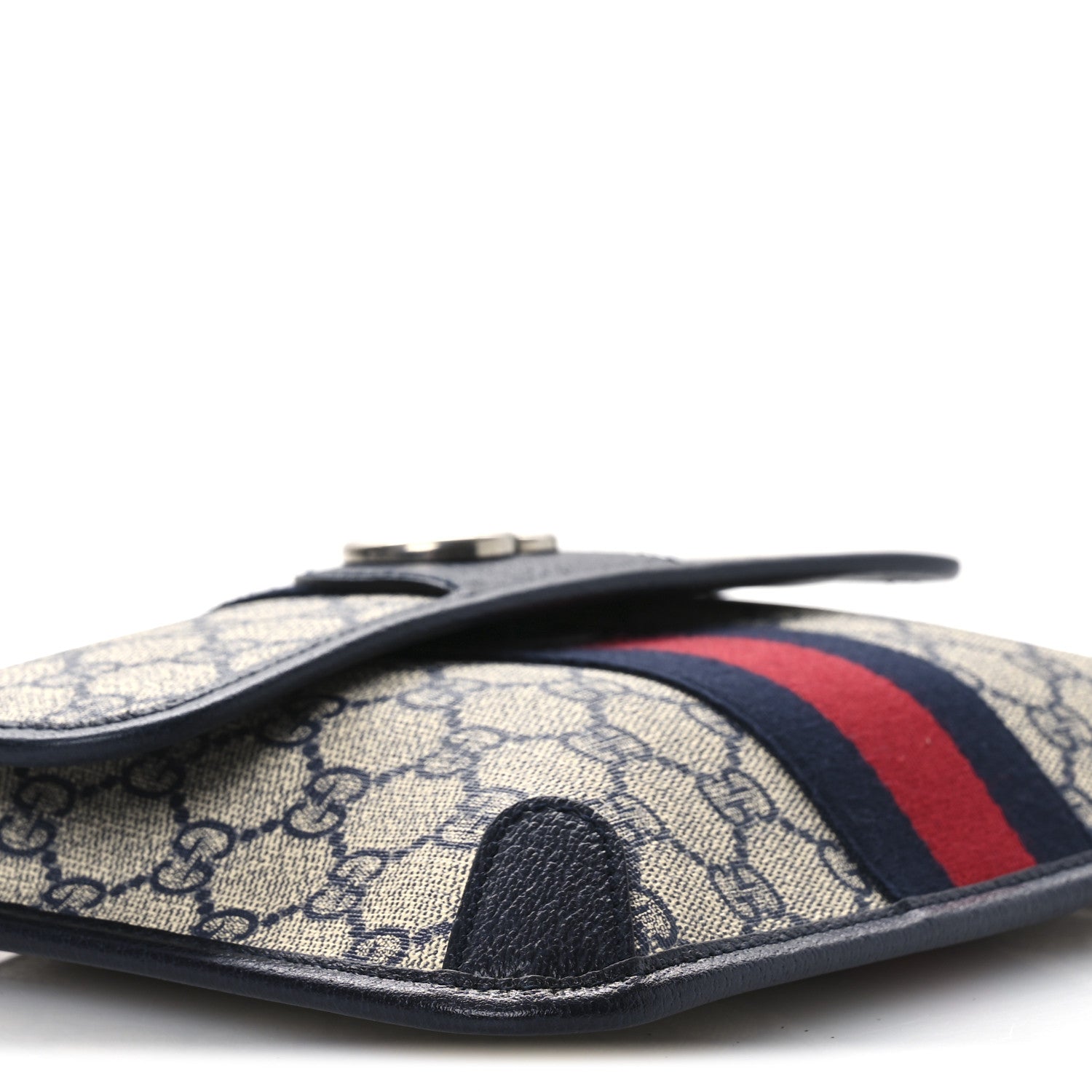 Gucci GG Supreme Monogram Web Small Ophidia Belt Bag 80 32 Beige Navy