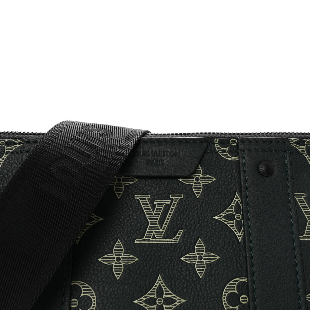 Louis Vuitton Monogram Shadow City Keepall Forest Green