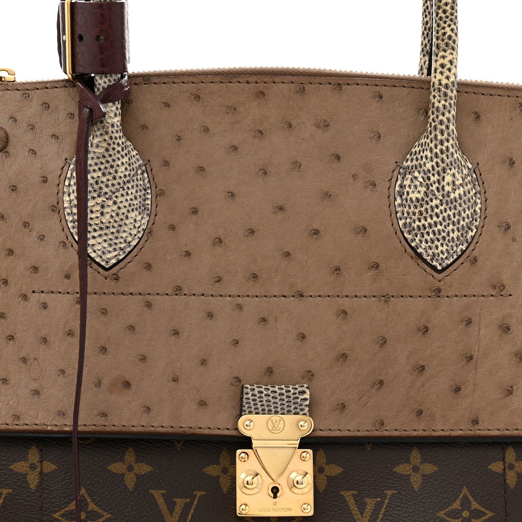 Louis Vuitton Ostrich Lizard Majestueux Tote MM Bordeaux