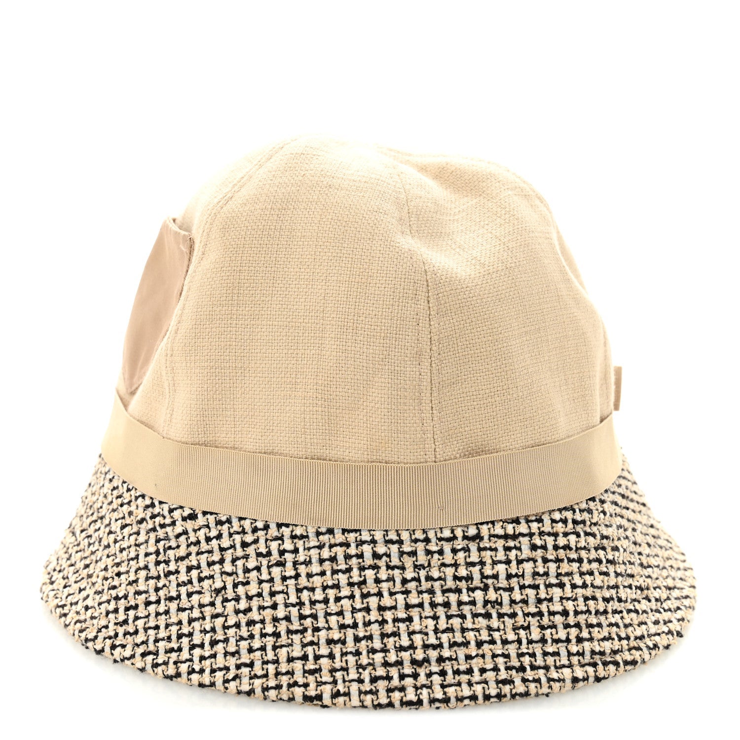 Chanel Tweed Bucket Hat 57 Beige