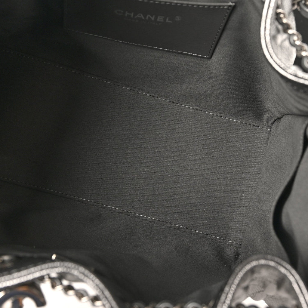 Chanel Metallic Caviar Quilted Small Chanel 25 Handbag Anthracite