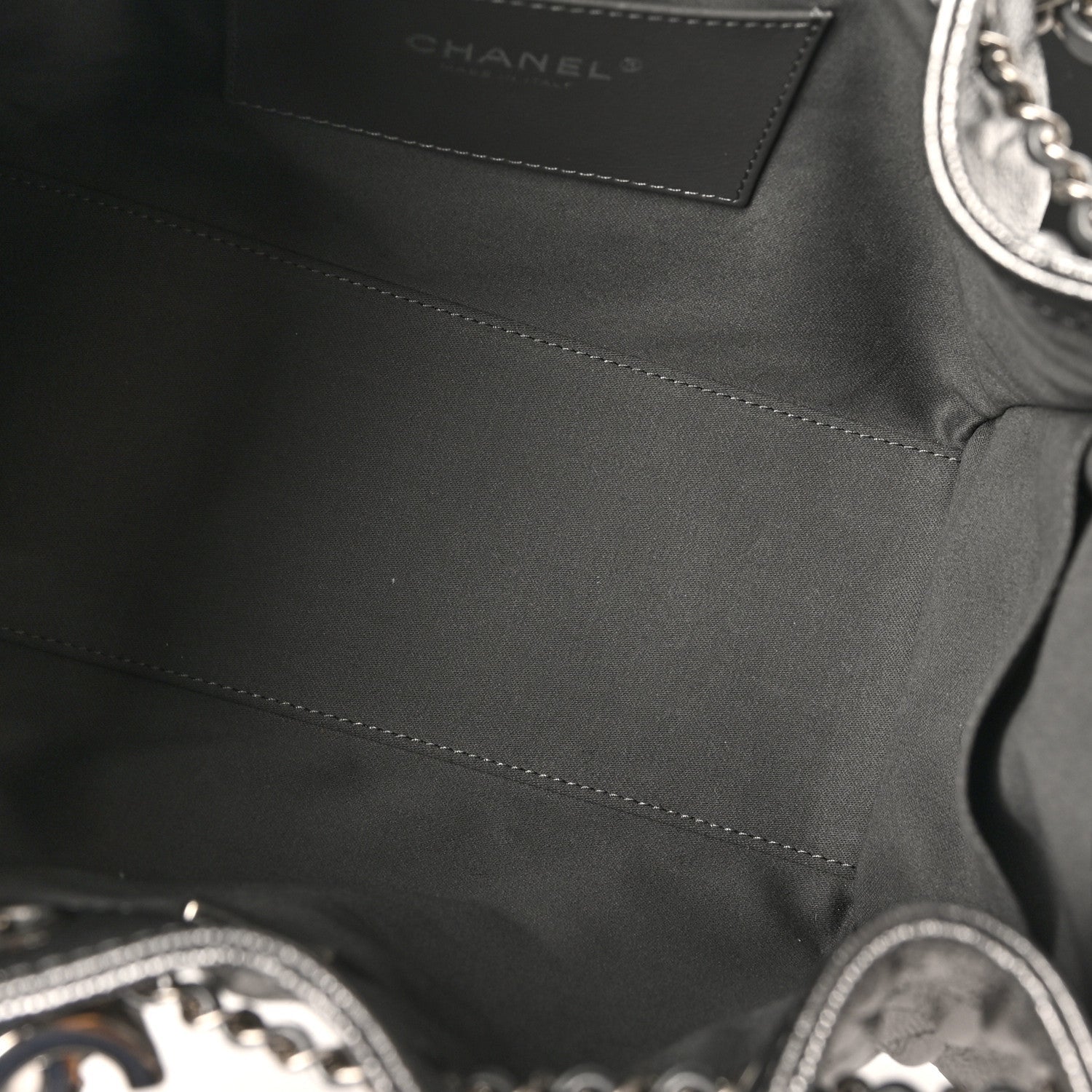 Chanel Metallic Caviar Quilted Small Chanel 25 Handbag Anthracite