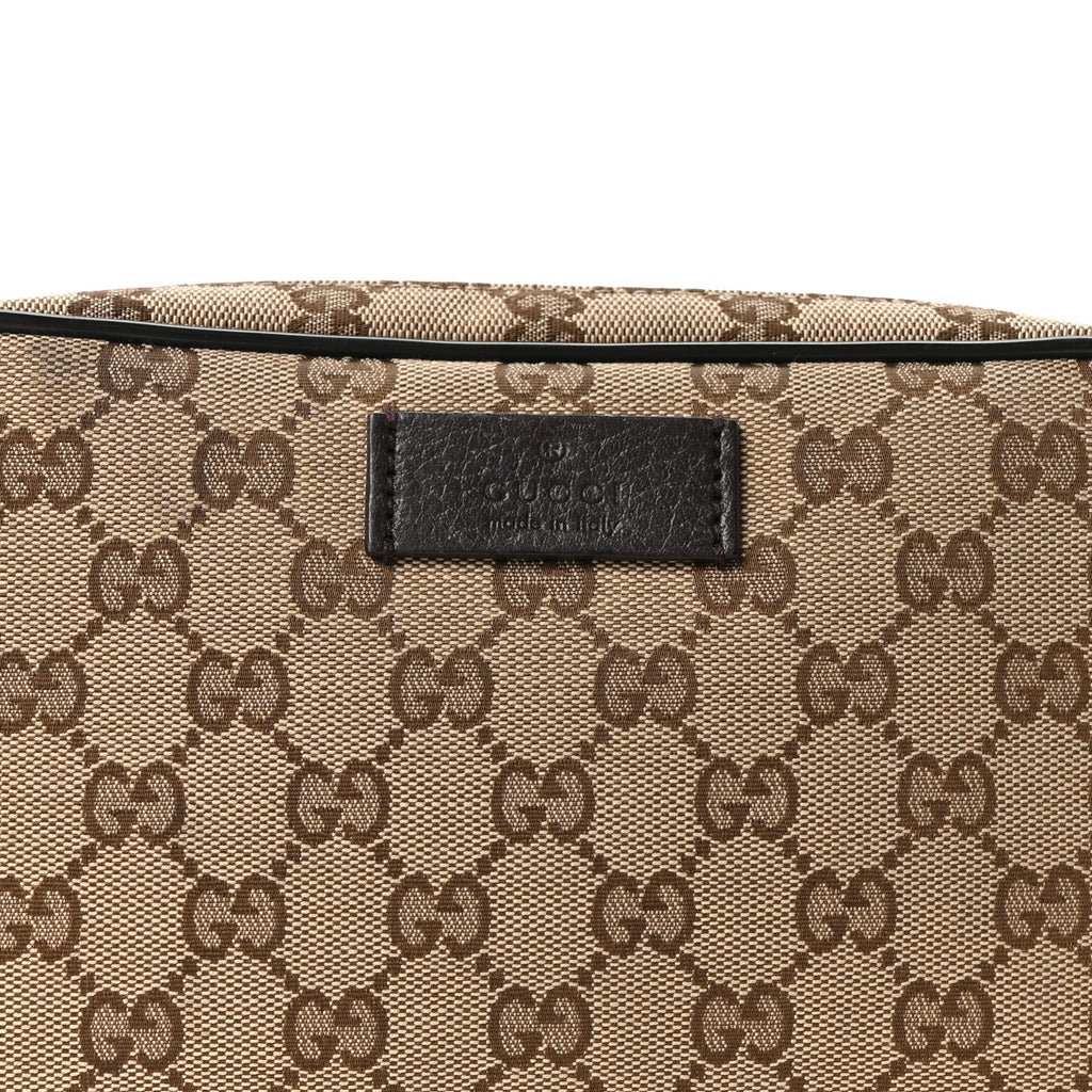 Gucci Monogram Belt Bag Dark Brown