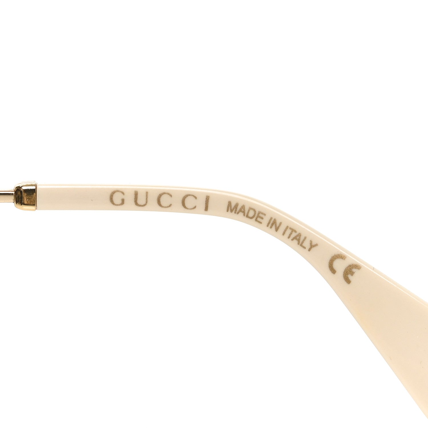 Gucci Metal Crystal Geometrical Frame Sunglasses GG0898S Silver Gold
