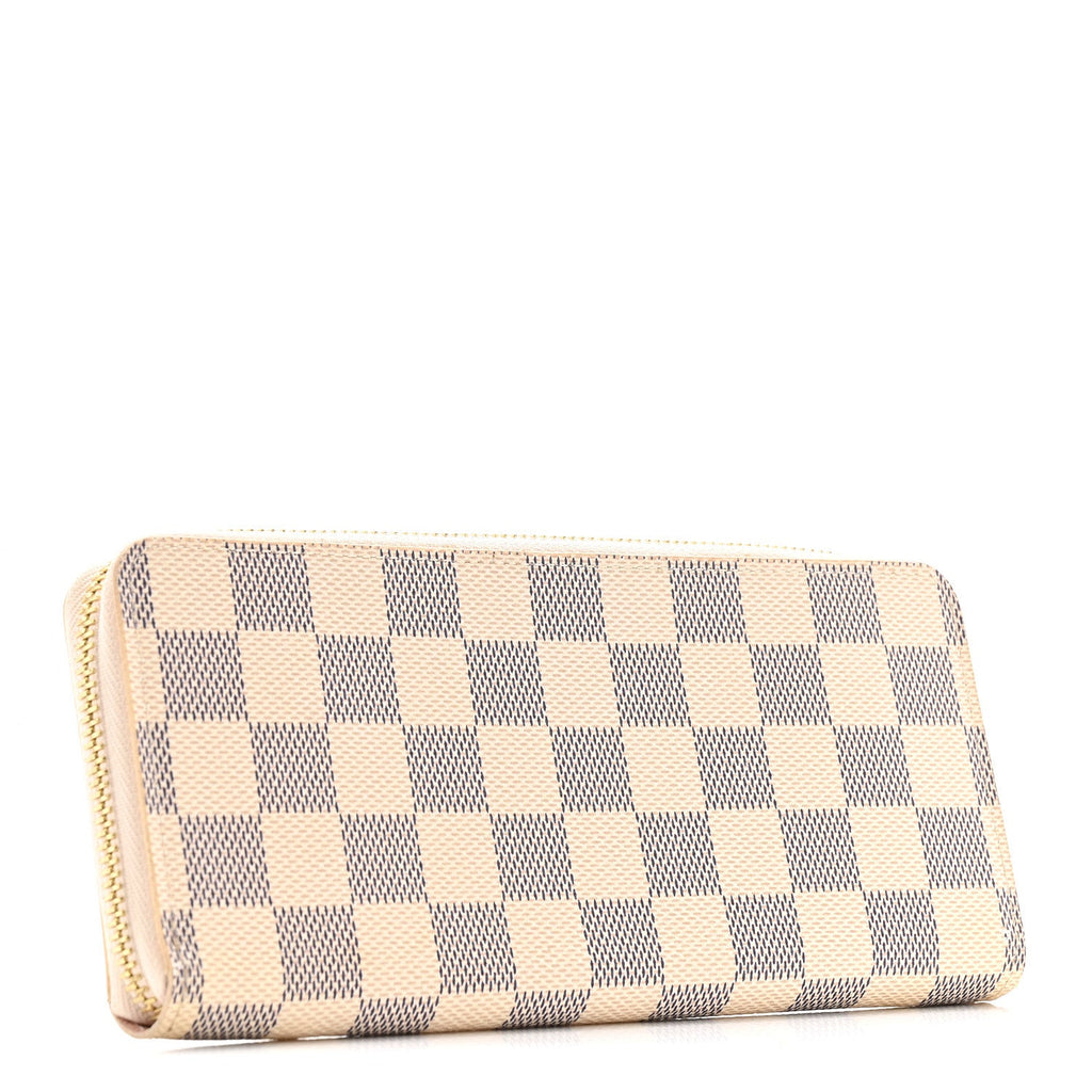 Louis Vuitton Damier Azur Clemence Wallet Rose Ballerine