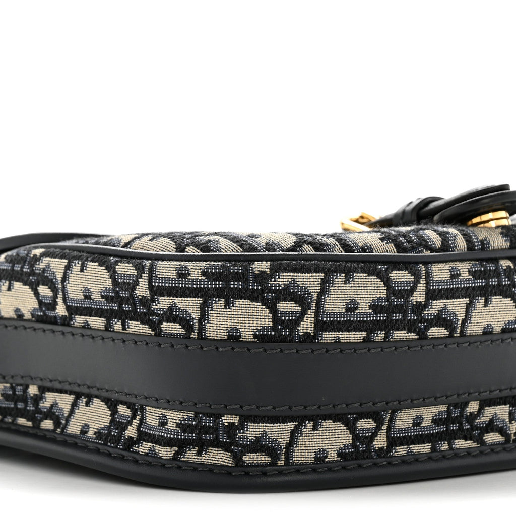 Christian Dior Oblique Medium Bobby Flap Blue