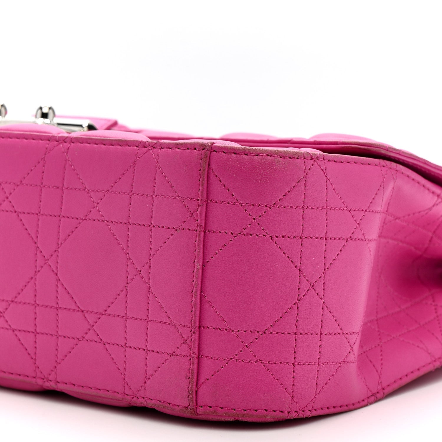 Christian Dior Lambskin Cannage Large Miss Dior Flap Sorbet
