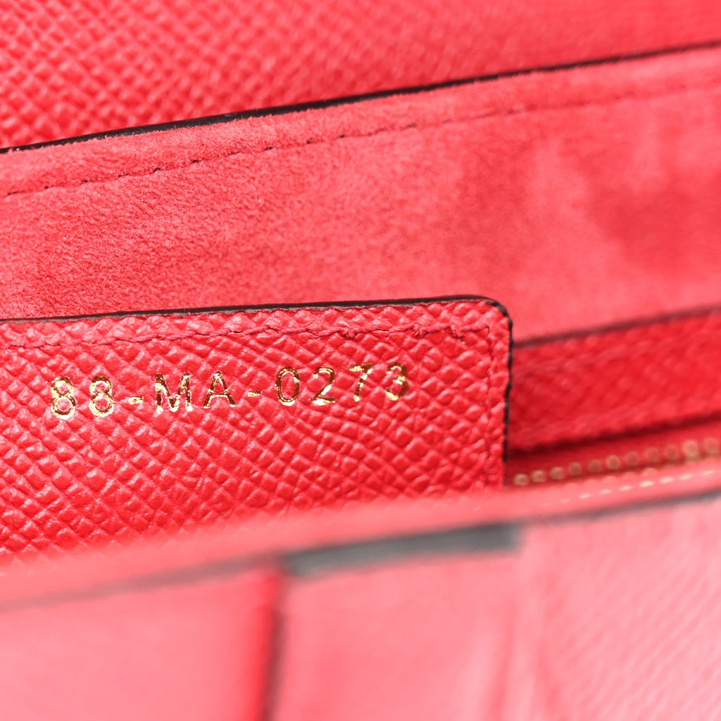 Christian Dior Grained Calfskin Saddle Bag With Strap Cherry Red