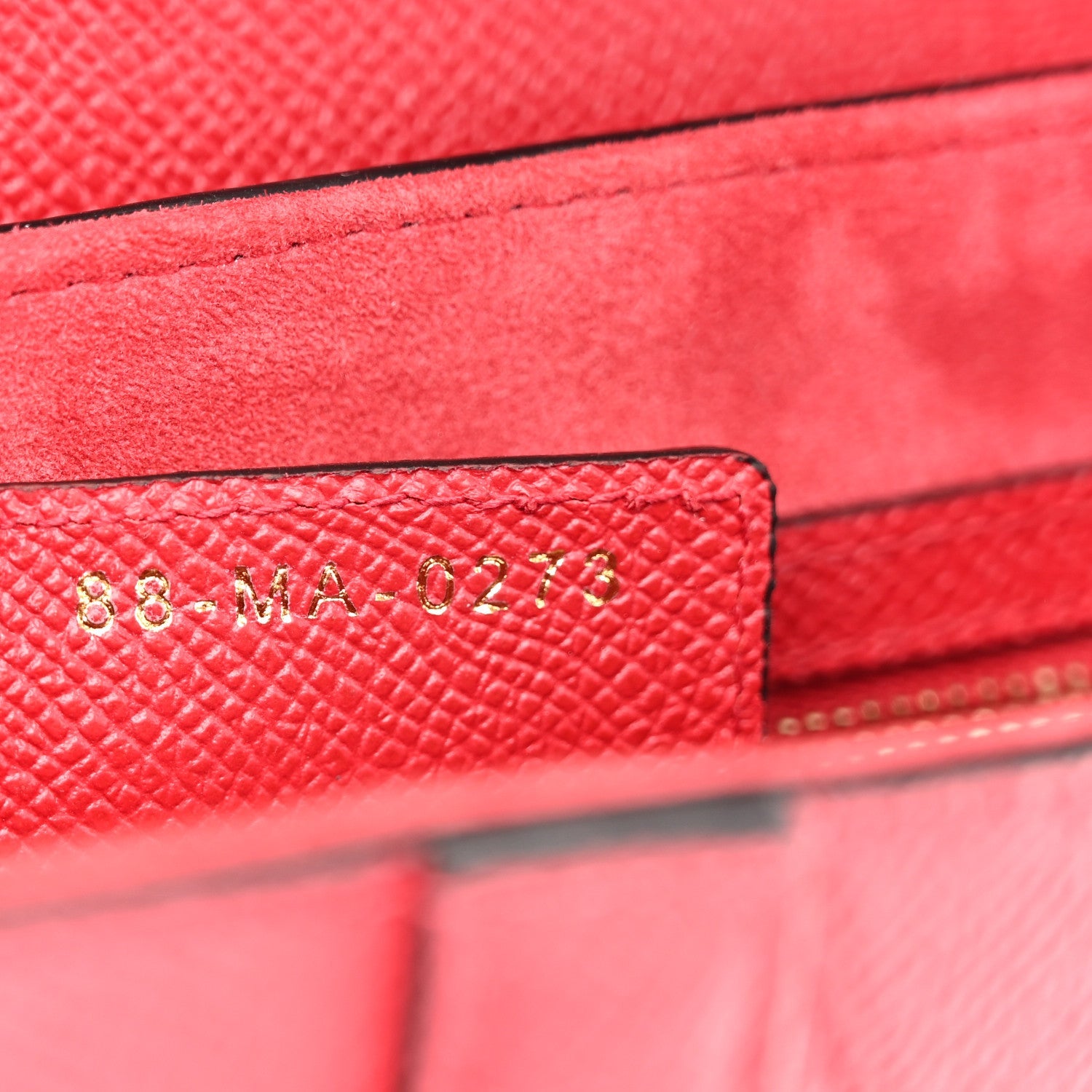 Christian Dior Grained Calfskin Saddle Bag With Strap Cherry Red