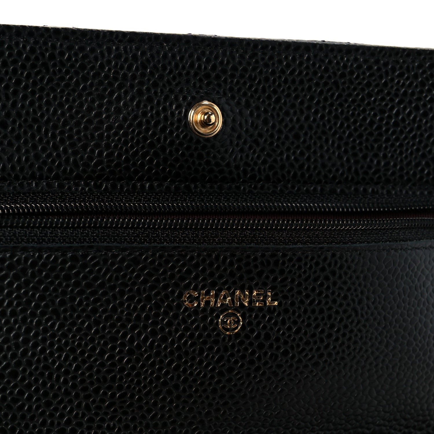 Chanel Caviar Quilted Wallet On Chain WOC Black