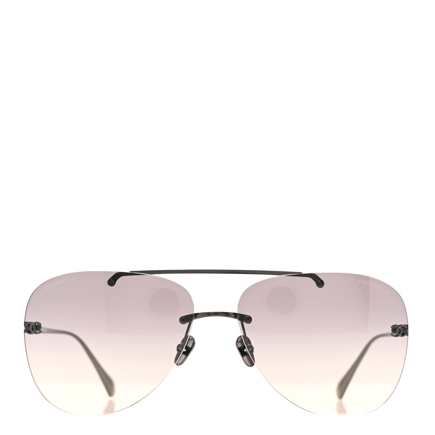 Chanel Titanium CC Pilot Aviator Sunglasses 4285-T Dark Grey