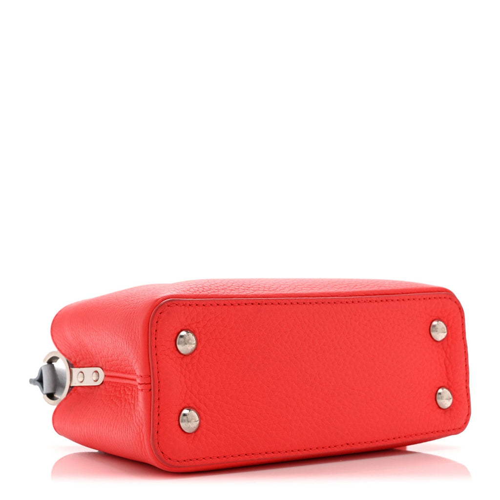 Louis Vuitton Taurillon Capucines Mini Coral Olympe Blue