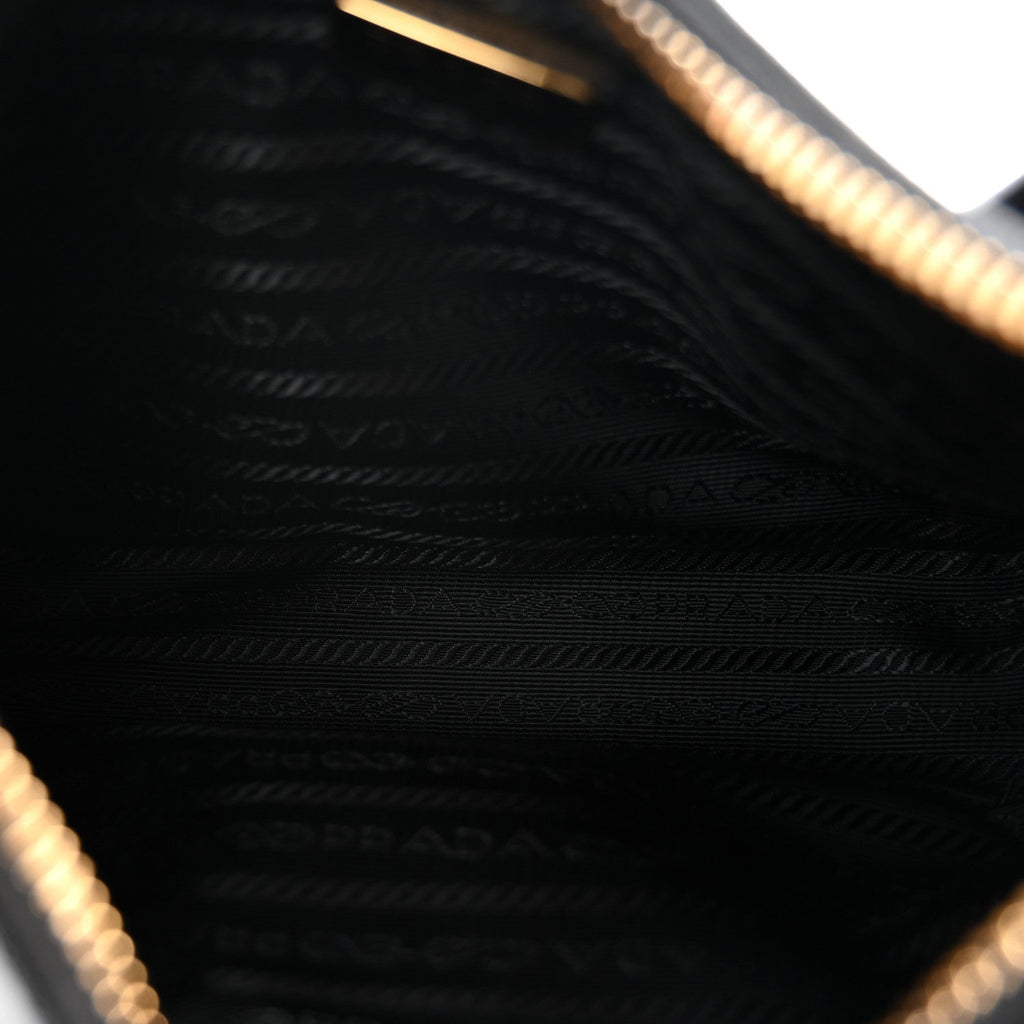 Prada Saffiano Lux Re-Edition 2005 Shoulder Bag Black