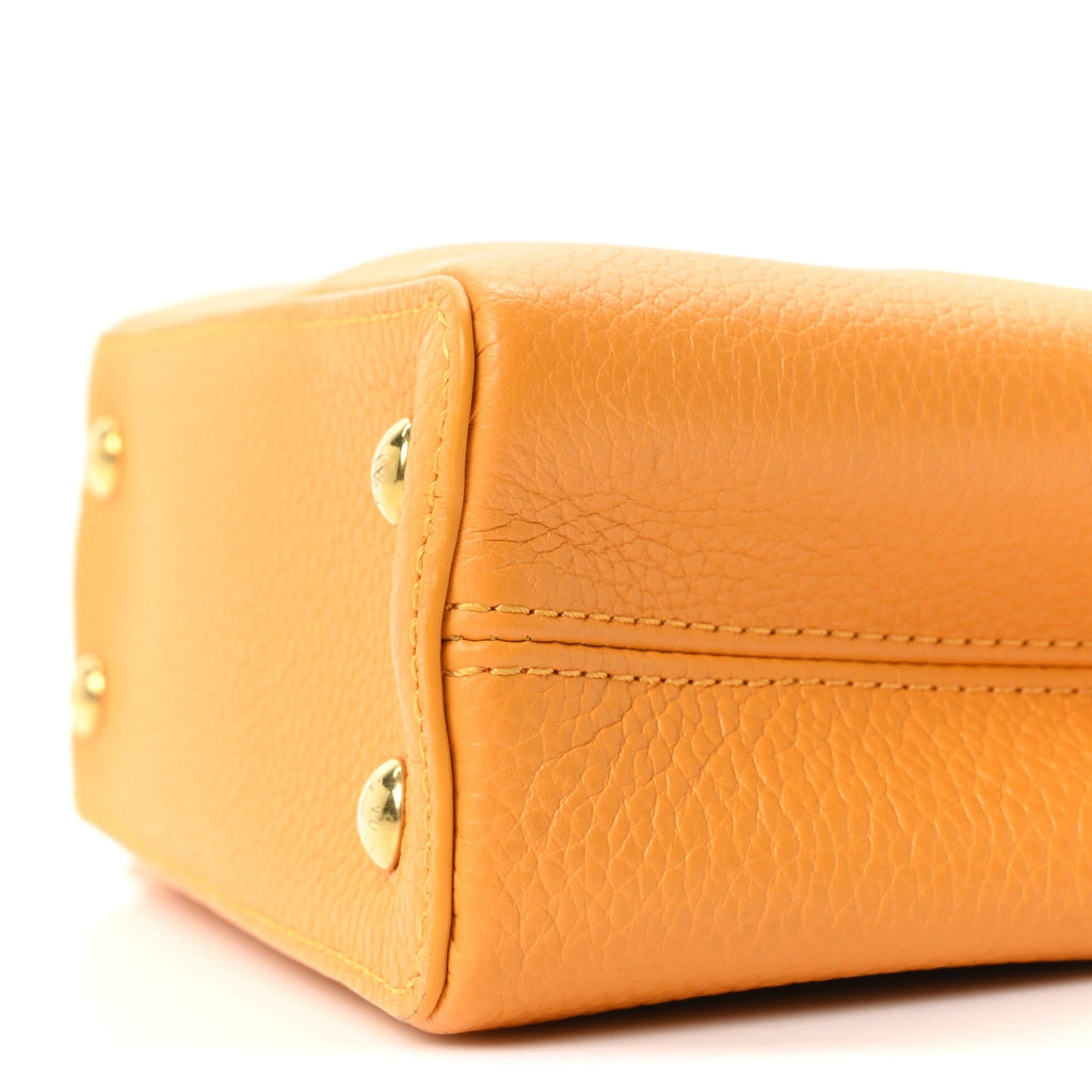 Louis Vuitton Taurillon Mini Capucines Sunbeam Yellow