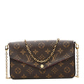 Louis Vuitton Monogram Pochette Felicie Chain Wallet Fuchsia
