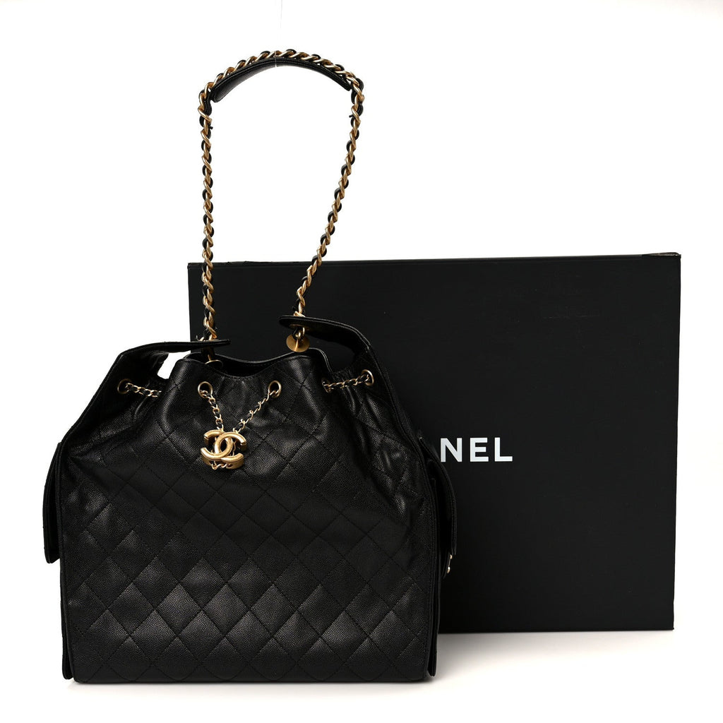 Chanel Caviar Quilted Medium Chanel 25 Handbag Black