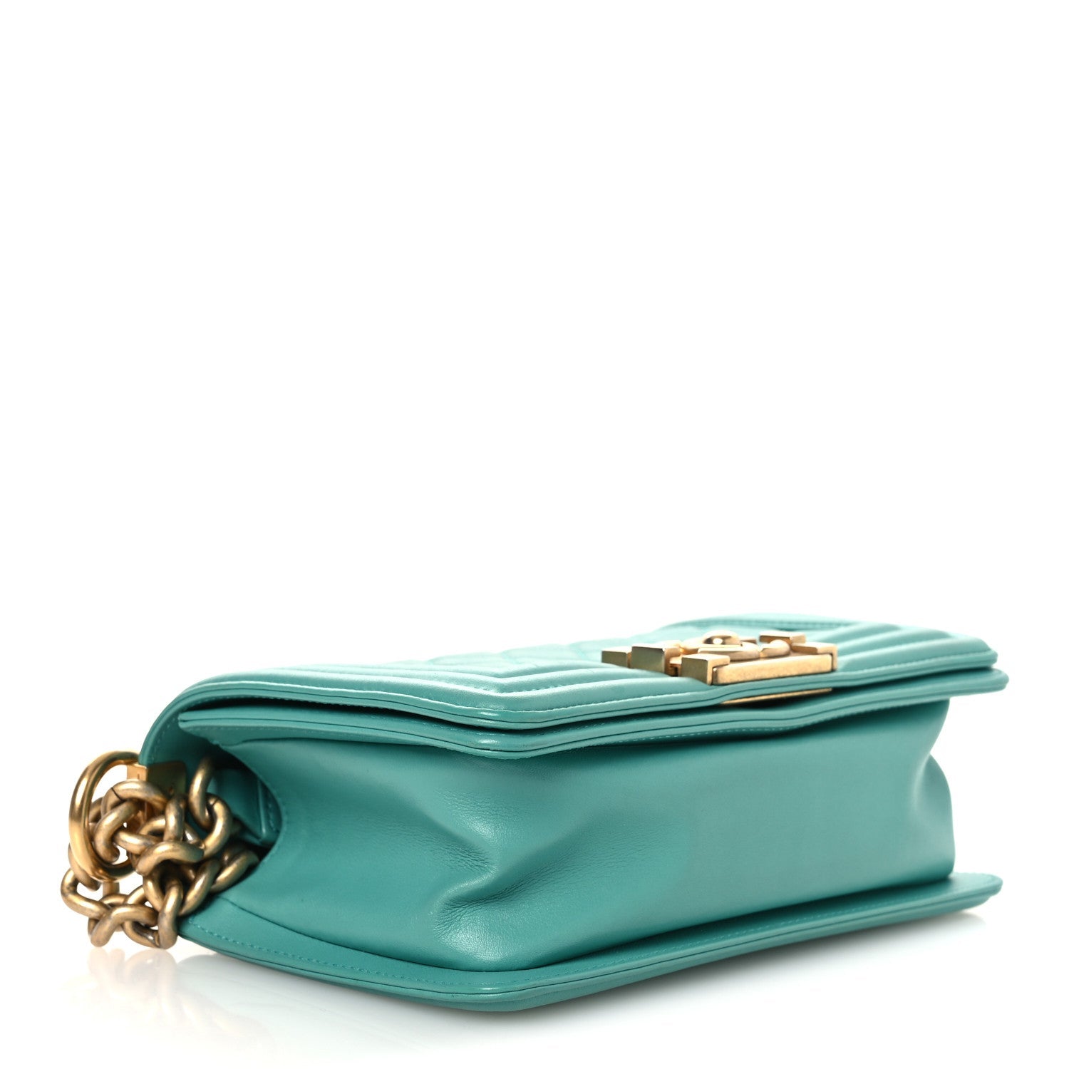 Chanel Lambskin Quilted Small Boy Flap Dark Turquoise
