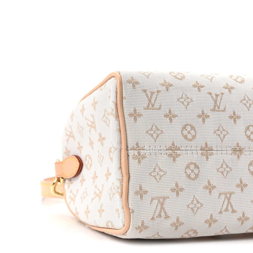 Louis Vuitton Monogram Mini Jacquard Speedy Bandouliere 20 Mastic Cream