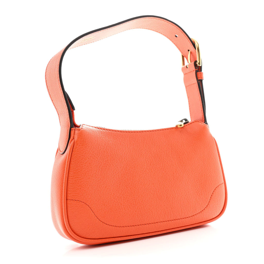 Gucci Goatskin Mini Aphrodite Shoulder Bag Orange