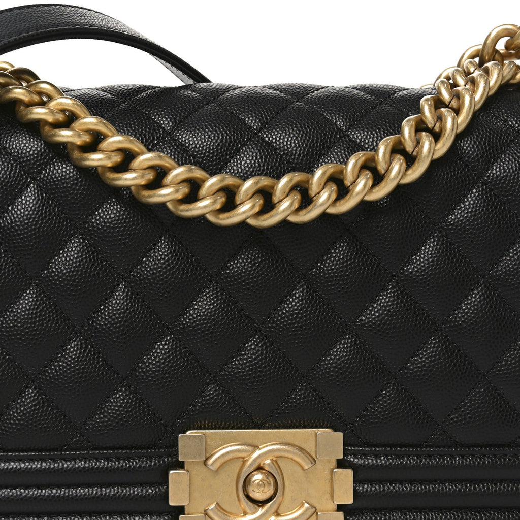 Chanel Caviar Quilted Medium Boy Flap Black