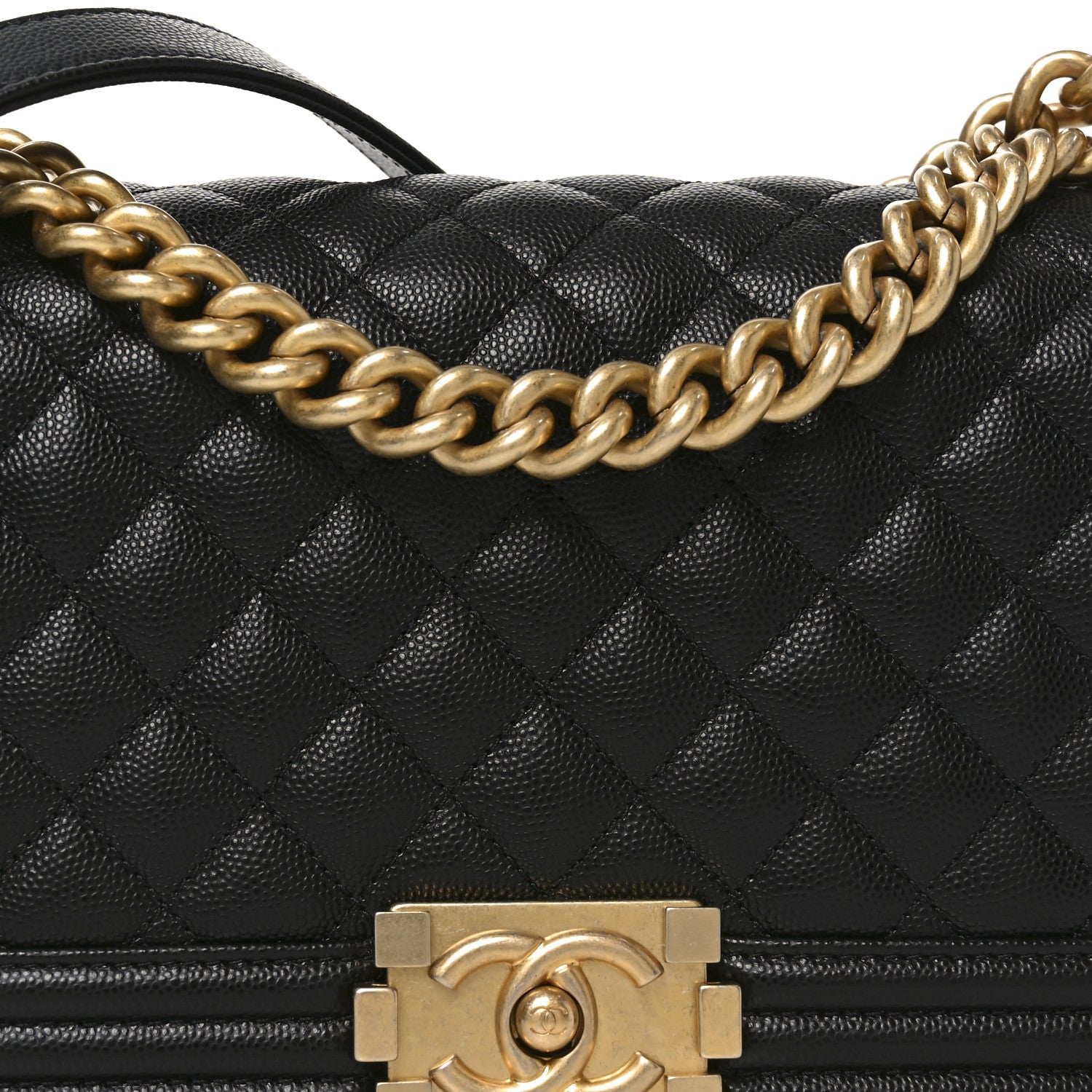 Chanel Caviar Quilted Medium Boy Flap Black