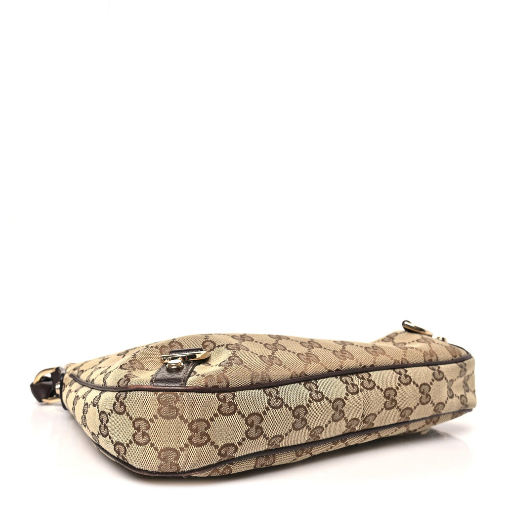 Gucci Monogram Medium Abbey D Ring Hobo Brown