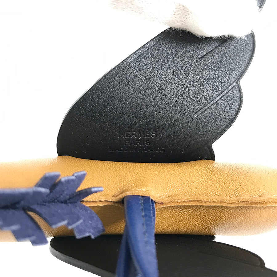HERMES Pegasus Sesame Blue Saphir Black Z stamp (made in 2021) Bag charm
