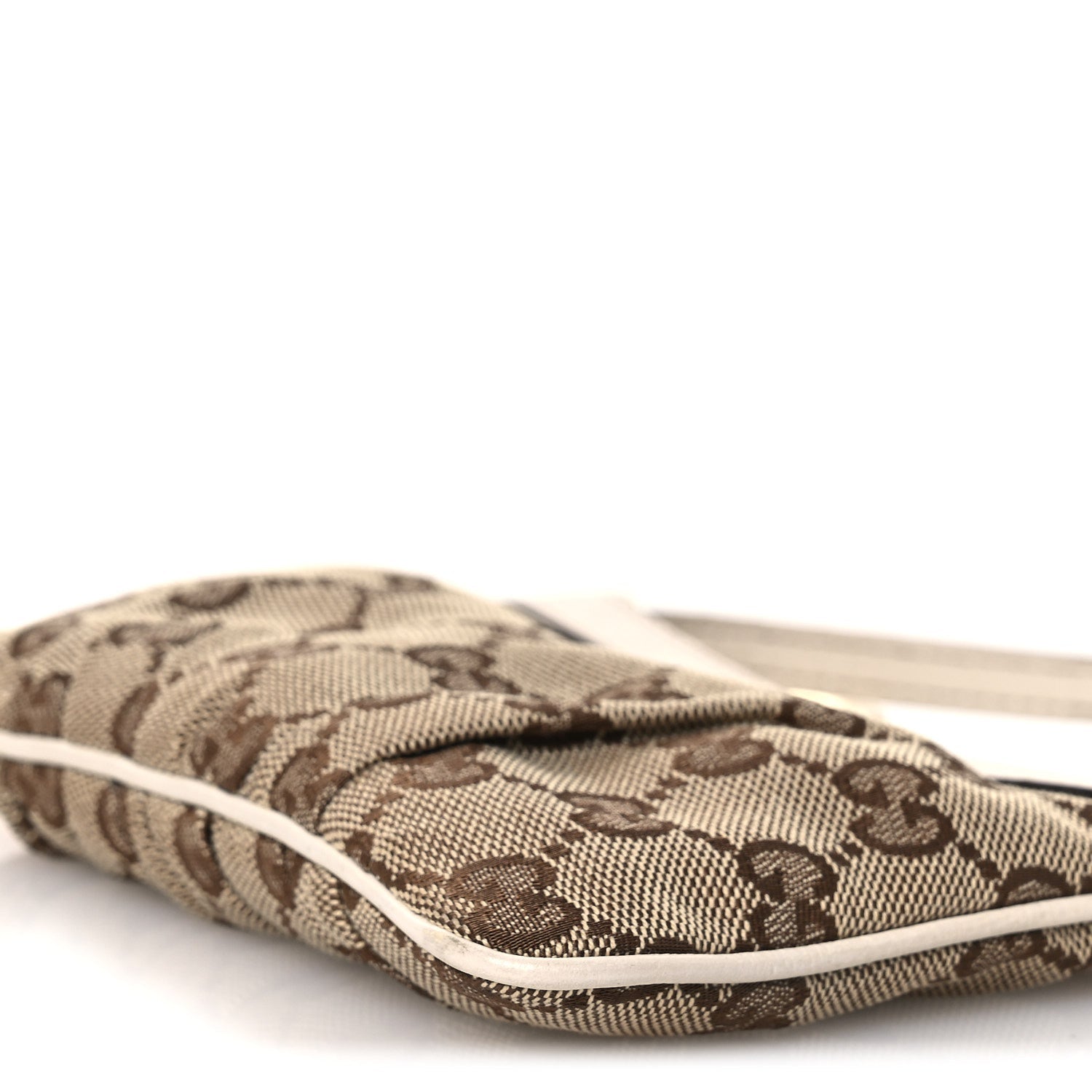 Gucci Monogram GG Heart Charm Crossbody Pochette White