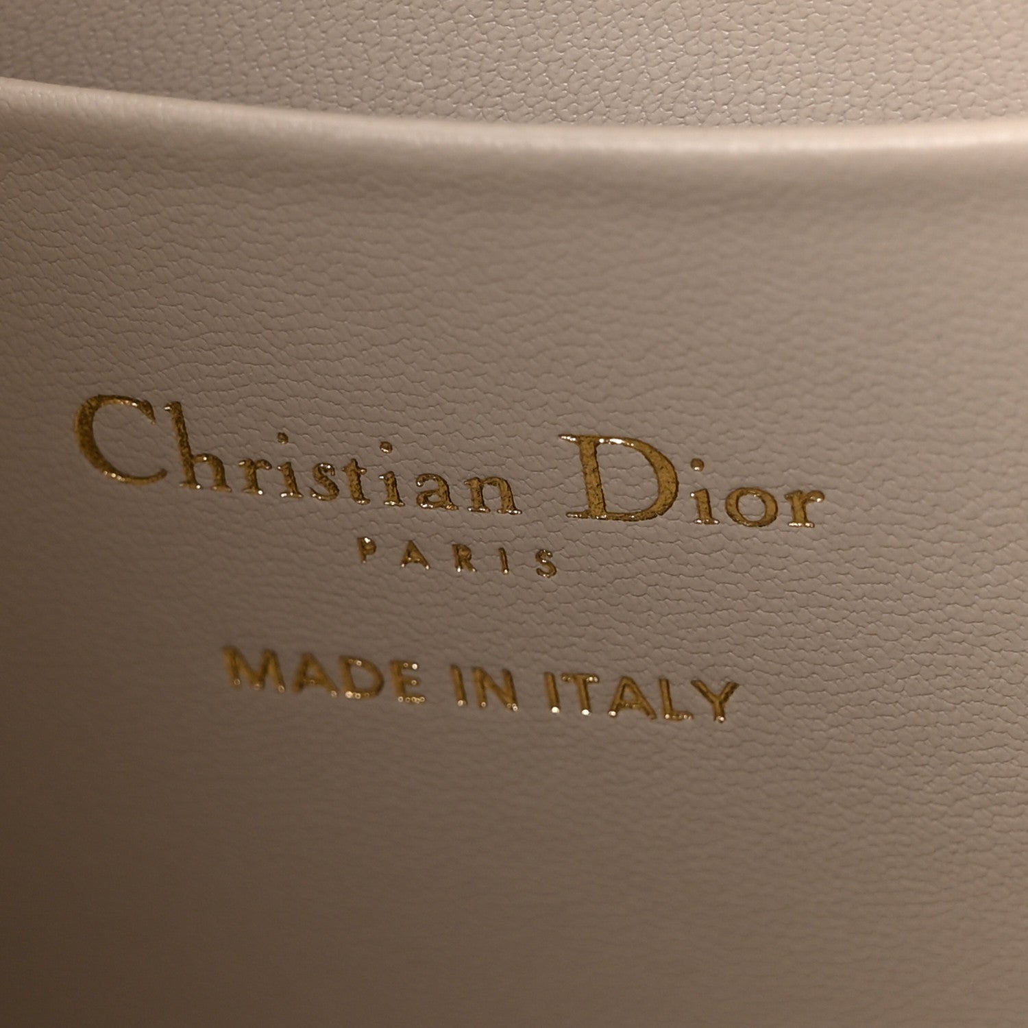 Christian Dior Metallic Calfskin Macrocannage Small Toujours Vertical Tote Gold