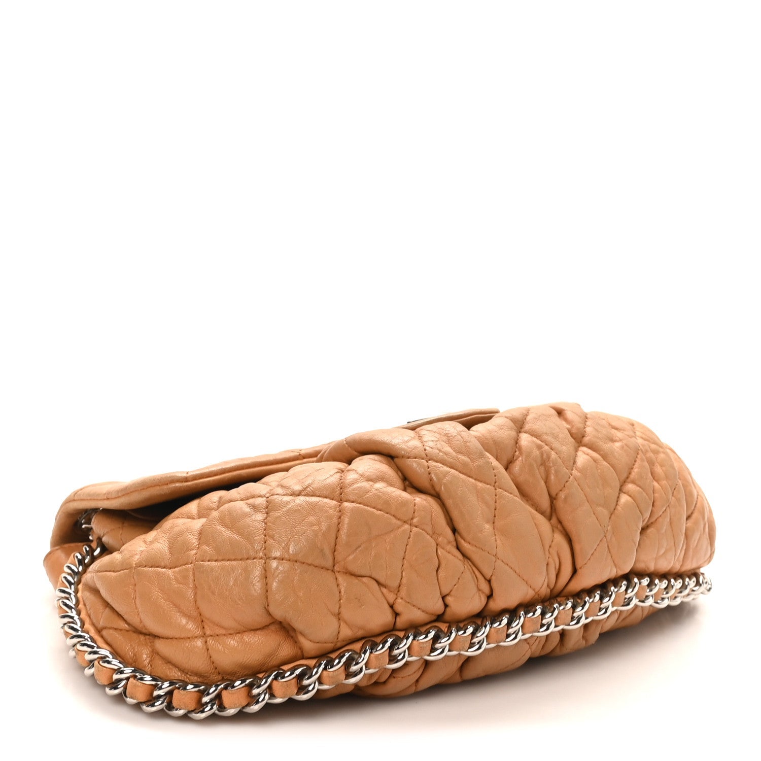 Chanel Washed Lambskin Medium Chain Around Messenger Brown