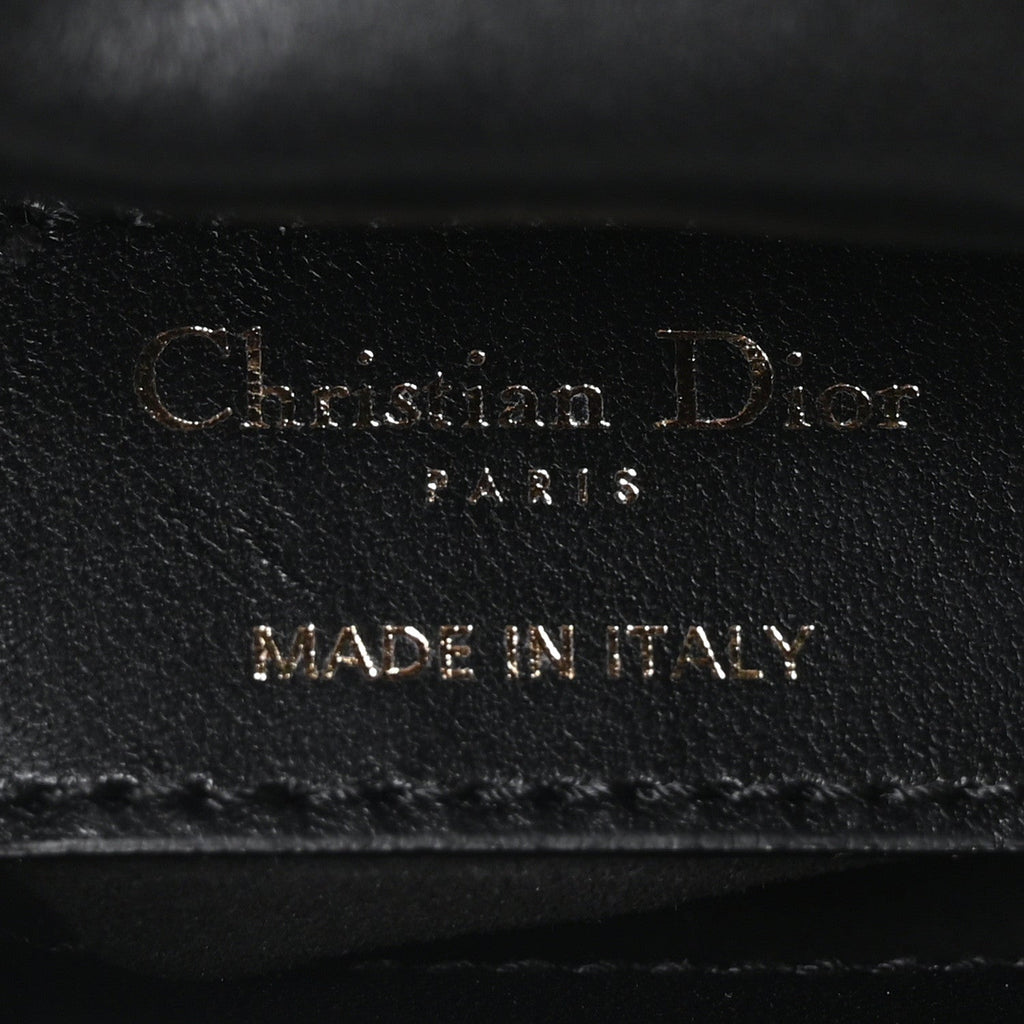 Christian Dior Lambskin Cannage Micro Lady Dior Black